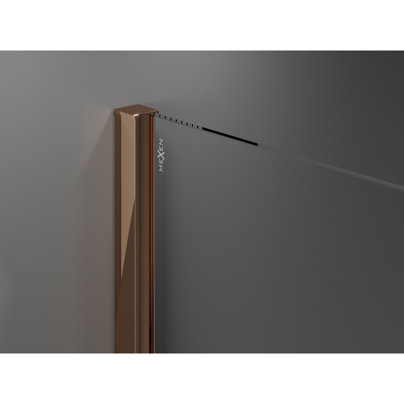 Mexen Velar Schiebetüren 160 cm, transparent, Roségold - 871-160-000-01-60