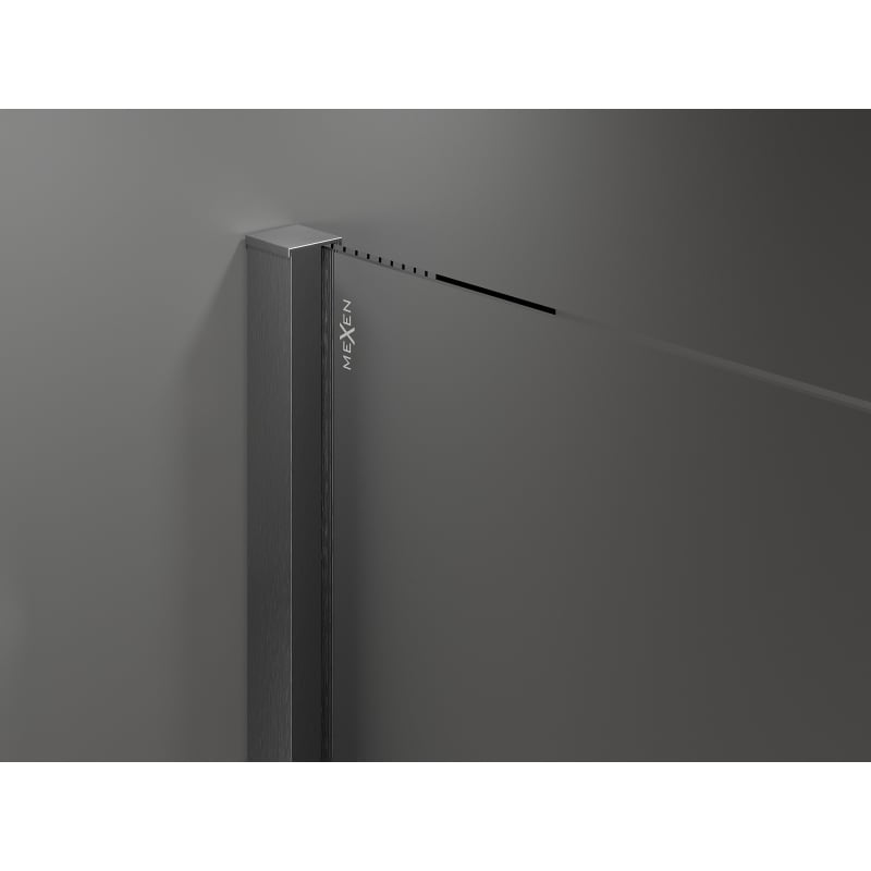 Mexen Velar 110 cm Schiebeduschtür, transparent, gebürstetes Gun Gray - 871-110-000-01-66