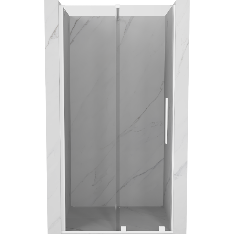 Mexen Velar Schiebetür Duschkabine 120 cm, transparent, weiß - 871-120-000-01-20