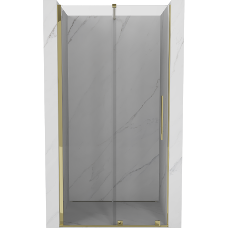 Mexen Velar Schiebeduschtür 100 cm, transparent, gold - 871-100-000-01-50