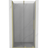 Mexen Velar 90 cm Schiebetür Duschwand, transparent, gebürstet gold - 871-090-000-01-55