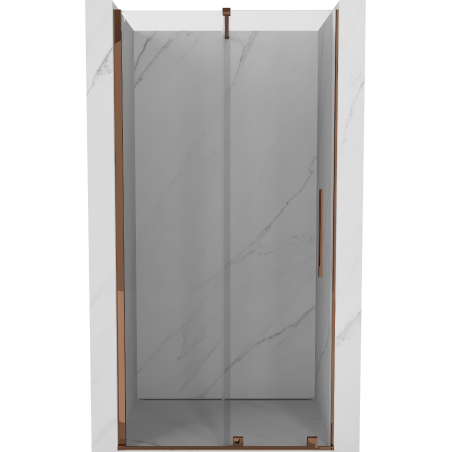 Mexen Velar Schiebetür-Duschwand 110 cm, transparent, Roségold - 871-110-000-01-60