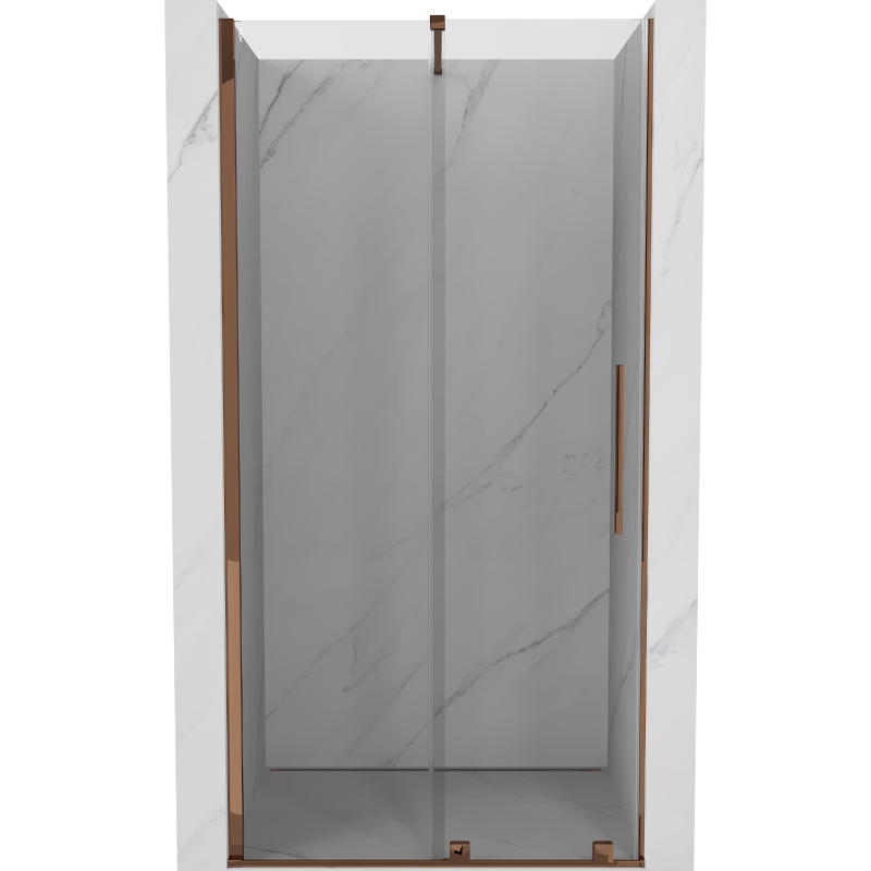 Mexen Velar Schiebetür für die Dusche 120 cm, transparent, Roségold - 871-120-000-01-60