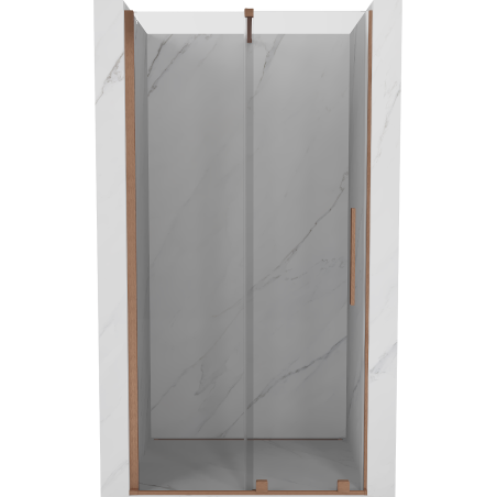 Mexen Velar Schiebetüren für die Dusche 110 cm, transparent, gebürstetes Kupfer - 871-110-000-01-65