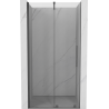 Mexen Velar Schiebetür Dusche 100 cm, transparent, gebürstet Gun Grau - 871-100-000-01-66