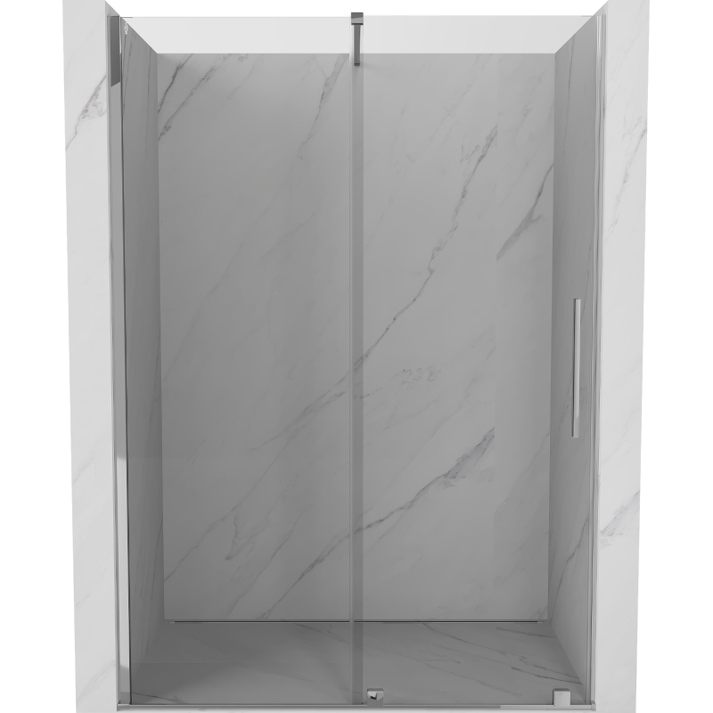 Mexen Velar Duschabtrennung Schiebetür 130 cm, transparent, Chrom - 871-130-000-01-01