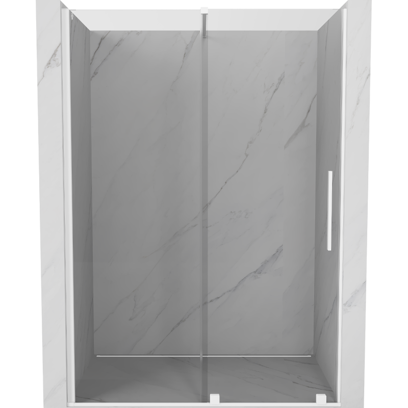 Mexen Velar Schiebetür Duschabtrennung 150 cm, transparent, weiß - 871-150-000-01-20
