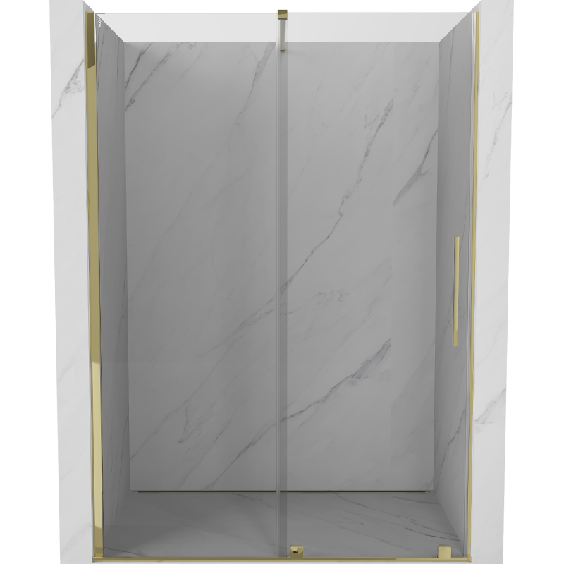 Mexen Velar Schiebetür für die Dusche 130 cm, transparent, gold - 871-130-000-01-50