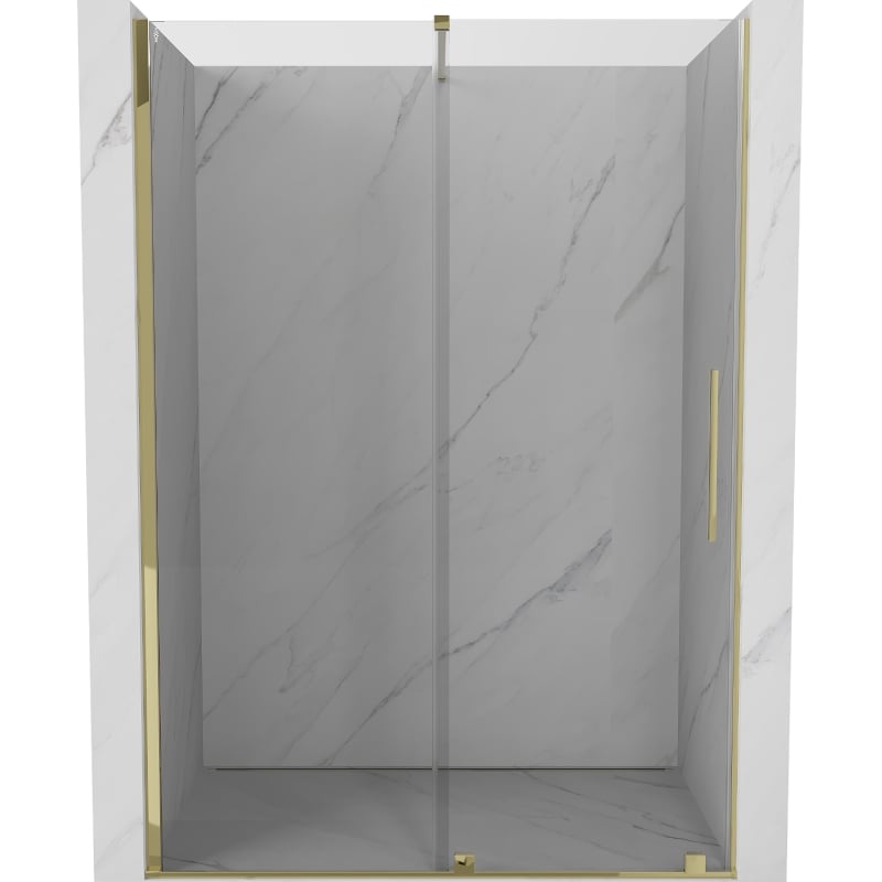 Mexen Velar 140 cm Schiebeduschentür, transparent, golden - 871-140-000-01-50