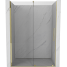 Mexen Velar Schiebetür Duschabtrennung 140 cm, transparent, gold - 871-140-000-01-50