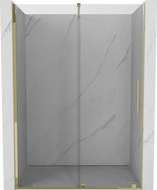 Mexen Velar Schiebetür Duschabtrennung 140 cm, transparent, gold - 871-140-000-01-50
