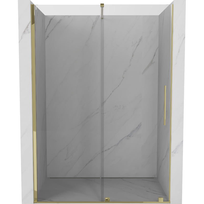 Mexen Velar Schiebeduschtüren 150 cm, transparent, gold - 871-150-000-01-50