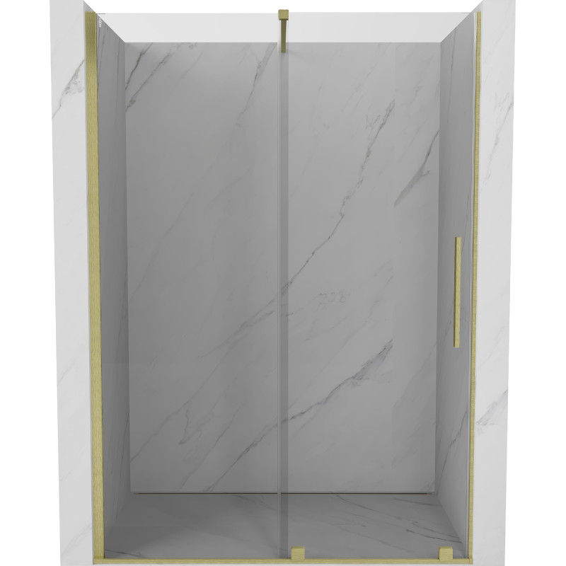 Mexen Velar Schiebetür für Dusche 140 cm, transparent, gold gebürstet - 871-140-000-01-55