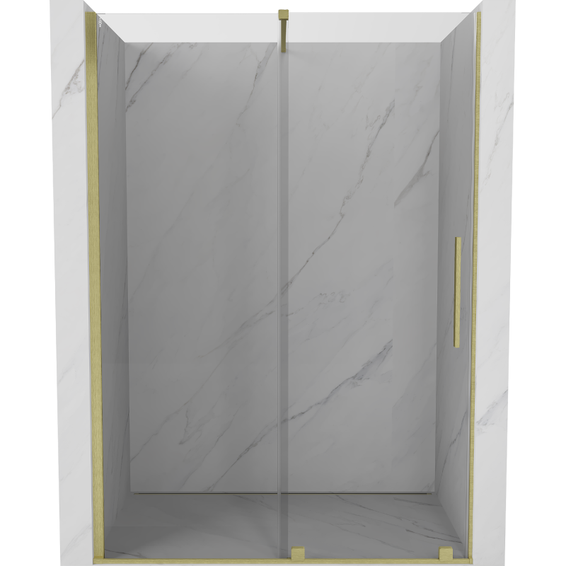 Mexen Velar Schiebeduschtür 150 cm, transparent, gold gebürstet - 871-150-000-01-55