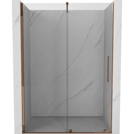 Mexen Velar Duschschiebetür 130 cm, transparent, Roségold - 871-130-000-01-60