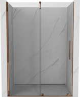 Mexen Velar Schiebetür-Duschwand 140 cm, transparent, Roségold - 871-140-000-01-60