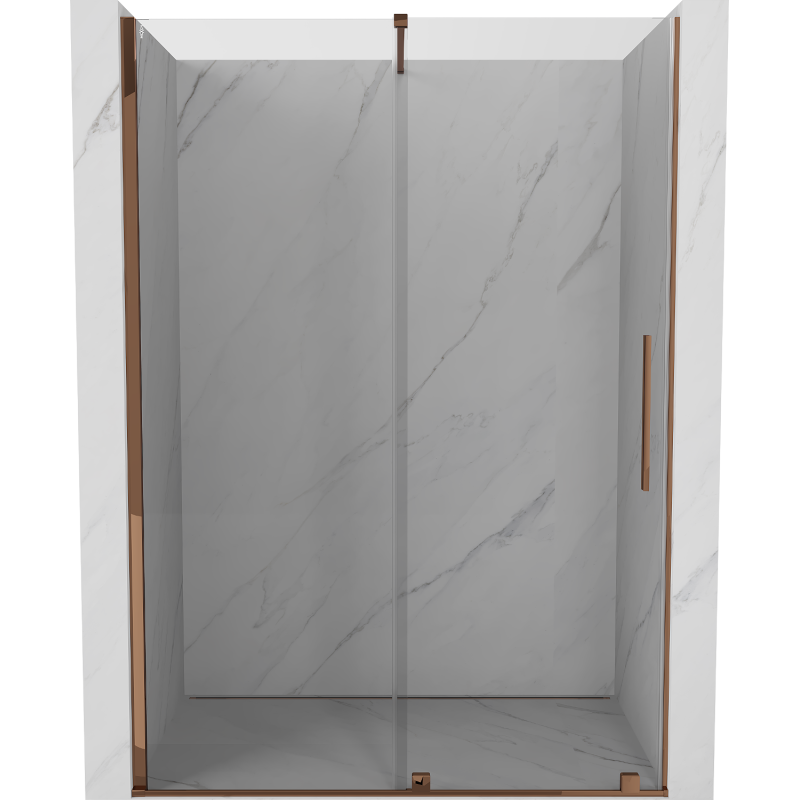 Mexen Velar Schiebeduschtür 150 cm, transparent, Roségold - 871-150-000-01-60