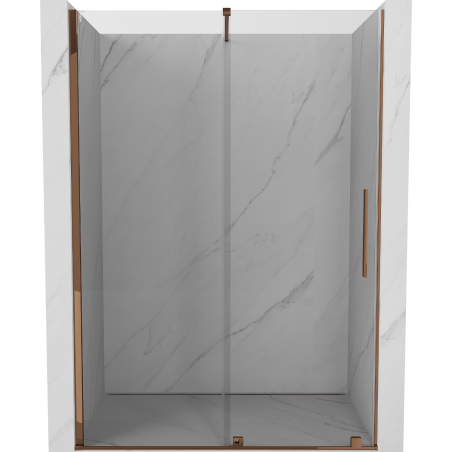 Mexen Velar Schiebetüren 160 cm, transparent, Roségold - 871-160-000-01-60