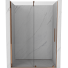 Mexen Velar Schiebetüren 160 cm, transparent, Roségold - 871-160-000-01-60