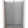 Mexen Velar Schiebetür für Dusche 130 cm, transparent, gebürstetes Kupfer - 871-130-000-01-65