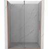 Mexen Velar Schiebeduschtür 150 cm, transparent, gebürstetes Kupfer - 871-150-000-01-65