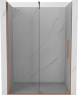 Mexen Velar Schiebeduschtür 150 cm, transparent, gebürstetes Kupfer - 871-150-000-01-65