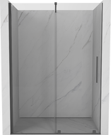 Mexen Velar Schiebetür für Dusche 160 cm, transparent, gebürstetes Gun Gray - 871-160-000-01-66