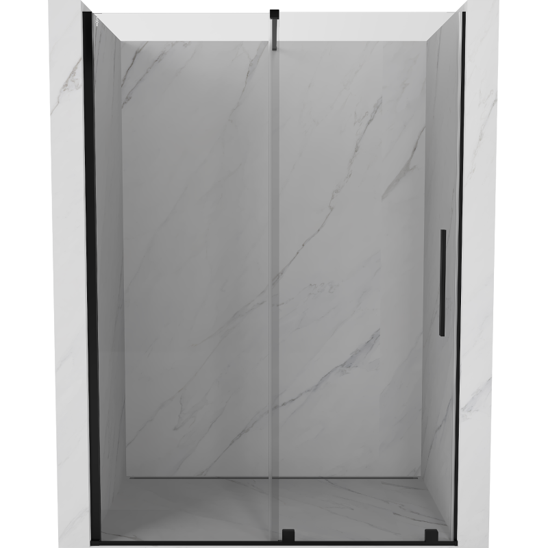 Mexen Velar Schiebetür für Dusche 130 cm, transparent, schwarz - 871-130-000-01-70