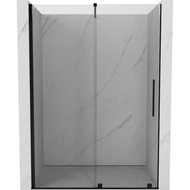 Mexen Velar 140 cm breite Schiebeduschtüren, transparent, schwarz - 871-140-000-01-70