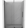 Mexen Velar 140 cm breite Schiebeduschtüren, transparent, schwarz - 871-140-000-01-70