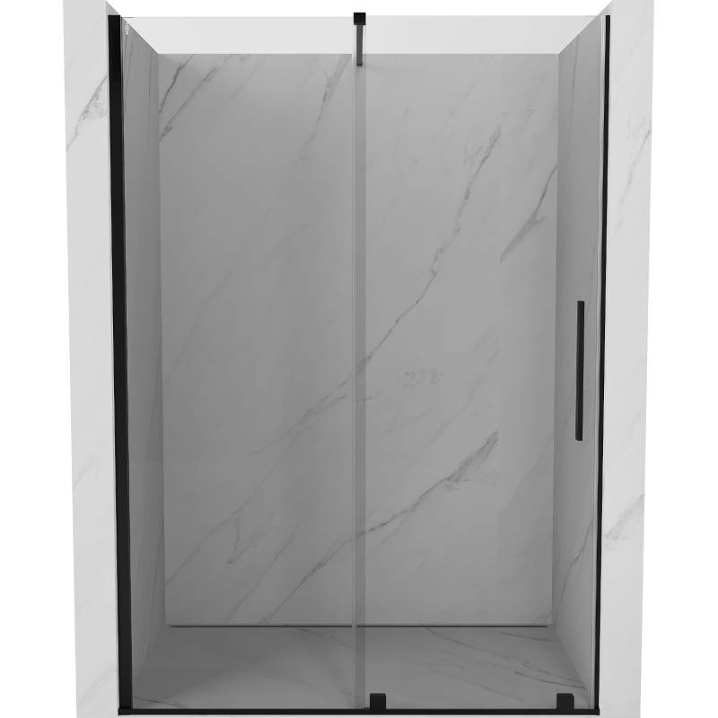 Mexen Velar Schiebeduschtür 160 cm, transparent, schwarz - 871-160-000-01-70