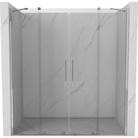 Mexen Velar Duo Schiebetür-Duschwand 180 cm, transparent, Chrom - 871-180-000-02-01
