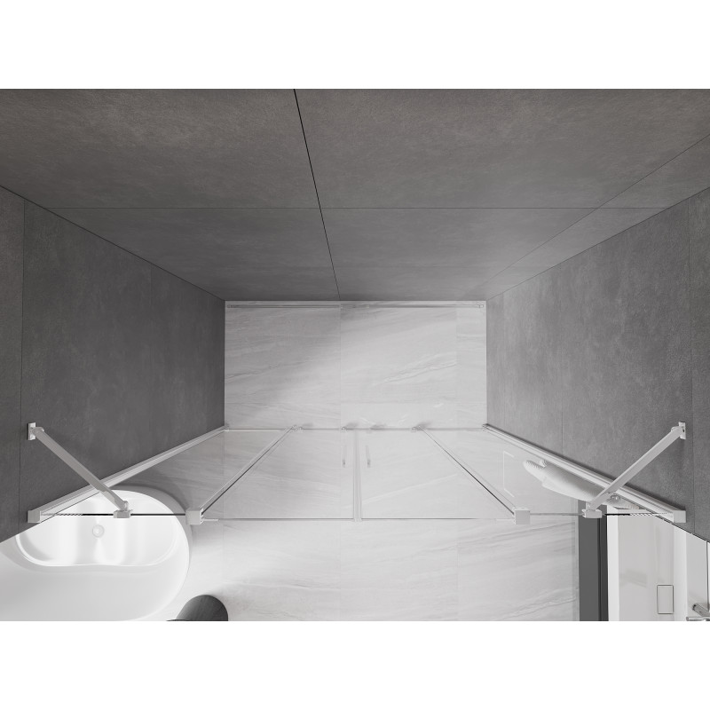 Mexen Velar Duo Duschschiebetür 200 cm, transparent, chrom - 871-200-000-02-01