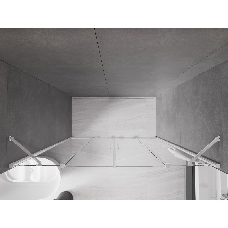 Mexen Velar Duo Schiebeduschtüren 200 cm, transparent, Chrom - 871-200-000-02-01