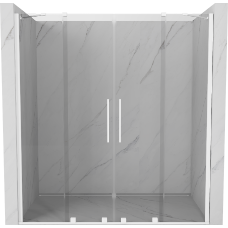 Mexen Velar Duo Schiebeduschtür 170 cm, transparent, weiß - 871-170-000-02-20