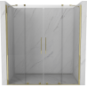 Mexen Velar Duo Schiebetüren für Dusche 180 cm, transparent, gold - 871-180-000-02-50