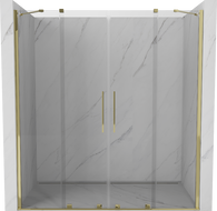 Mexen Velar Duo Schiebetür 180 cm, transparent, gold - 871-180-000-02-50
