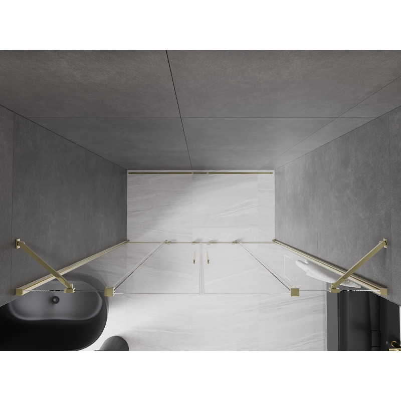 Mexen Velar Duo Schiebetür 180 cm, transparent, gold - 871-180-000-02-50