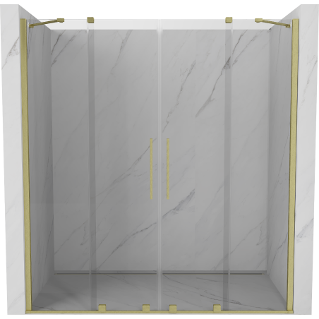 Mexen Velar Duo Schiebetüren 170 cm, transparent, gebürstet gold - 871-170-000-02-55
