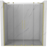 Mexen Velar Duo Duschschiebetüren 170 cm, transparent, gold gebürstet - 871-170-000-02-55