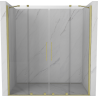Mexen Velar Duo Schiebetüren 170 cm, transparent, gebürstet gold - 871-170-000-02-55