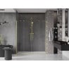 Mexen Velar Duo Schiebetüren 170 cm, transparent, gebürstet gold - 871-170-000-02-55