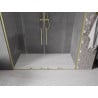Mexen Velar Duo Schiebeduschtür 180 cm, transparent, gebürstetes Gold - 871-180-000-02-55