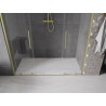 Mexen Velar Duo Duschschiebetüren 180 cm, transparent, gebürstetes Gold - 871-180-000-02-55