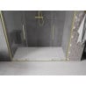 Mexen Velar Duo Schiebeduschtür 180 cm, transparent, gebürstetes Gold - 871-180-000-02-55