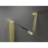 Mexen Velar Duo Schiebeduschtür 180 cm, transparent, gebürstetes Gold - 871-180-000-02-55