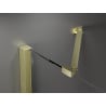 Mexen Velar Duo Schiebetür 200 cm, transparent, gebürstetes Gold - 871-200-000-02-55