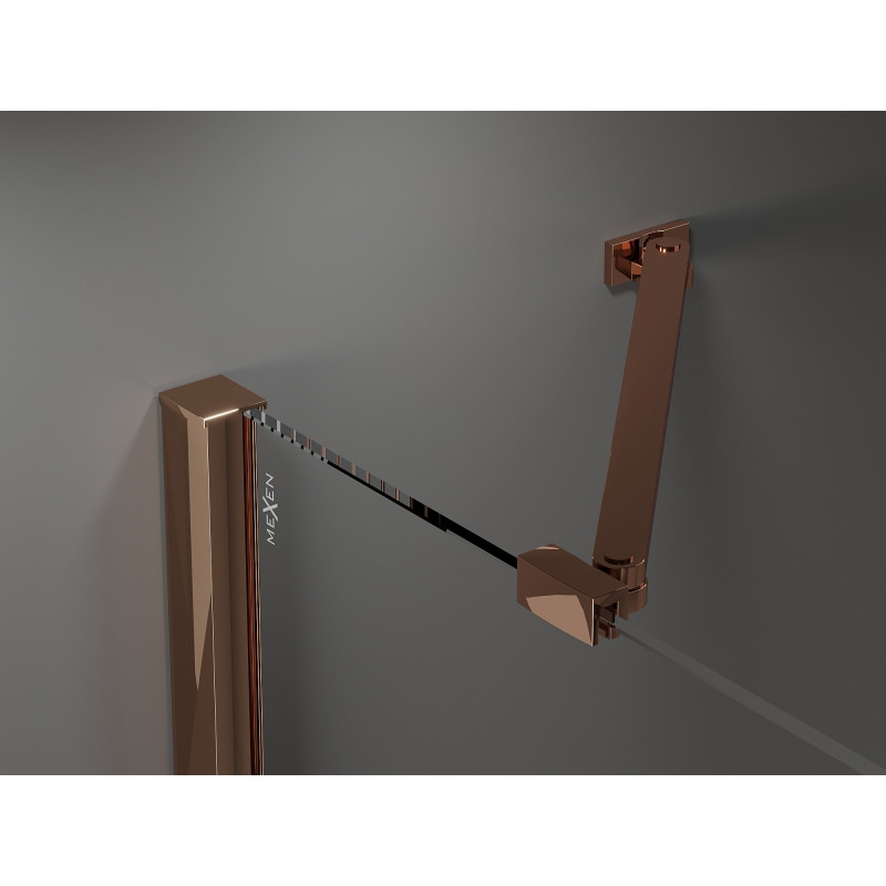 Mexen Velar Duo Schiebetüren 170 cm, transparent, Roségold - 871-170-000-02-60
