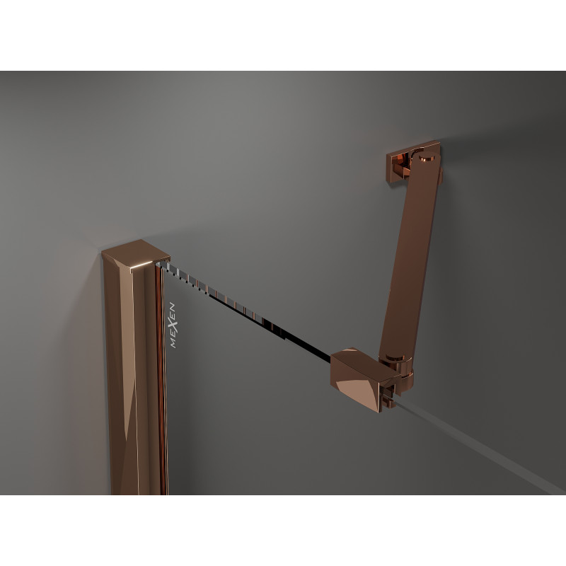 Mexen Velar Duo Schiebetür für die Dusche 180 cm, transparent, Roségold - 871-180-000-02-60