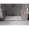 Mexen Velar Duo Schiebetür 180 cm, transparent, gebürstetes Kupfer - 871-180-000-02-65
